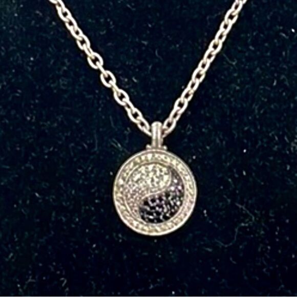Judith Ripka Sapphire and Diamond Ying Yang Necklace - Picture 1 of 6